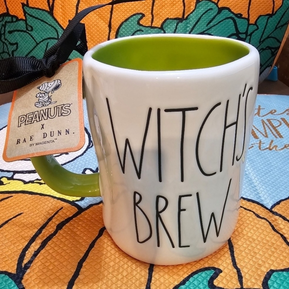 Rae Dunn Peanuts "Witch's Brew" Halloween Mug - Picture 2 of 6